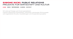 Desktop Screenshot of nickl-pr.de